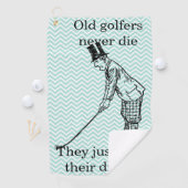 "Alte Golfer nie Die Golfhandtuch (Insitu)