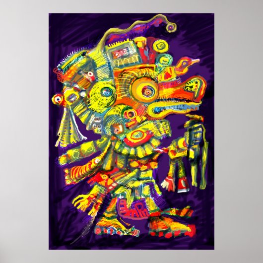 ***Alte Götter II*** Albrunos digitale Malerei. Poster (Vorne)