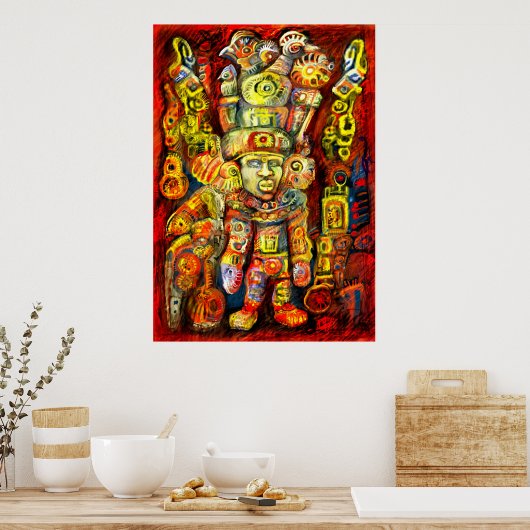 **Alte Götter IV** DIE EINZIGARTIGE DIGITALE KUNST Poster (Küche)