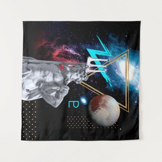 Alte Götter und Planeten: Pluto (gr. Hades) Wandteppich (Vorderseite (Horizontal))