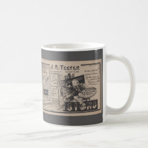 Alte Grafikdesigner-Werbung für Schildmaler Kaffeetasse