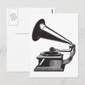 Alte Grammophon Postkarte (Vorne/Hinten)
