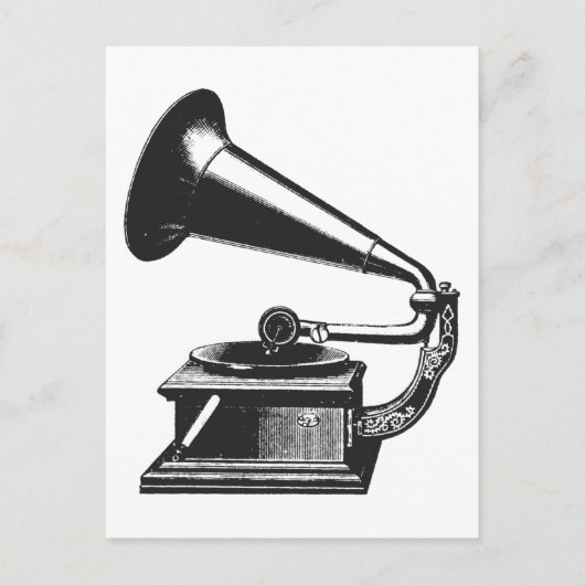 Alte Grammophon Postkarte (Vorderseite)