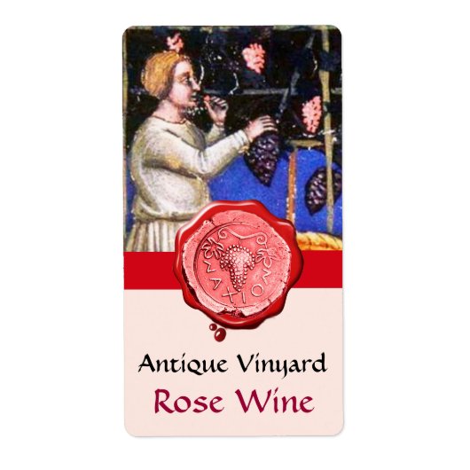 ALTE GRAPE VINEYARD HARVEST ROSE WEIN WAX SIEGEL (Vorne)