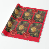 ALTE GRAPE WEINSPIELUNG PARTY Red Wax Siegel Geschenkpapier (Ungerollt)