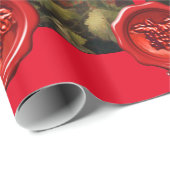 ALTE GRAPE WEINSPIELUNG PARTY Red Wax Siegel Geschenkpapier (Rolleneckpunkt)