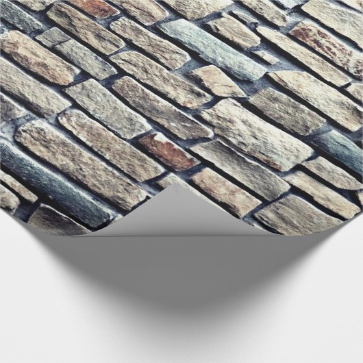 Alte Grauziegelwand Geschenkpapier (Ecke)