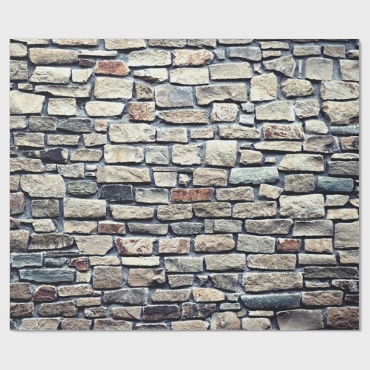 Alte Grauziegelwand Geschenkpapier (Flach)