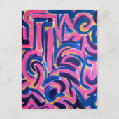 Alte griechische Graffiti-Abstrakte Kunsthandgemal Postkarte (Vorderseite)