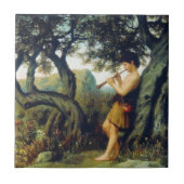 Alte griechische Hirtenjunge mit Musik Fliese (Vorderseite)