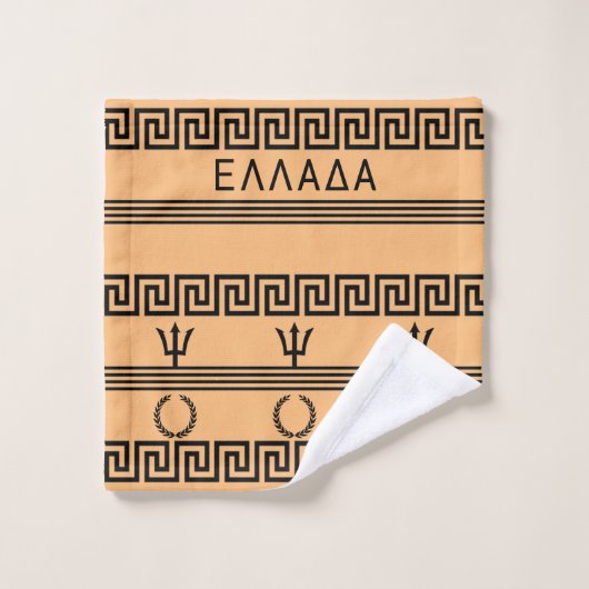 Alte griechische Küstensymbole Handtuchhandtuch-Se Badhandtuch Set (Waschlappen)