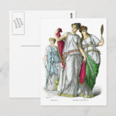 Alte griechische Priesterinnen und Edelfrauen Postkarte (Vorne/Hinten)