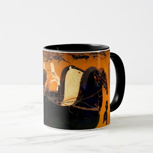 Alte griechische Schwarz-Bild-Tasse Historische Ku Tasse (VorderseiteRechts)
