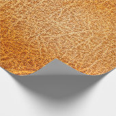 Alte grunbraune Lederstruktur Geschenkpapier (Ecke)