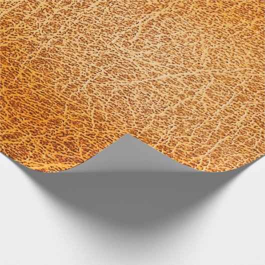 Alte grunbraune Lederstruktur Geschenkpapier (Ecke)