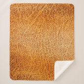 Alte grunbraune Lederstruktur Sherpadecke (Vorderseite)