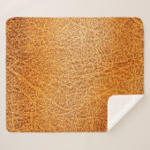 Alte grunbraune Lederstruktur Sherpadecke (Vorderseite (Horizontal))