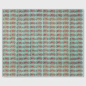 Alte grüne Briefmarke Geschenkpapier (Flach)