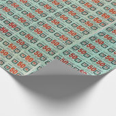 Alte grüne Briefmarke Geschenkpapier (Ecke)