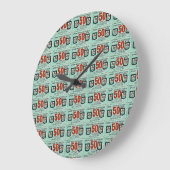 Alte grüne Briefmarke Große Wanduhr (Winkel)