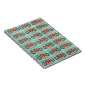 Alte grüne Briefmarke Notizblock (Rechte Seite)