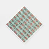 Alte grüne Briefmarke Serviette (Ecke)