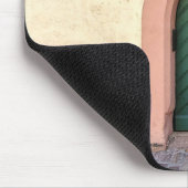 Alte grüne, gepflasterte Tür Mousepad (Ecke)