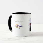 Alte grüne Laufkatze Tasse (Vorderseite Links)