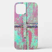 Alte grüne Wand mit Roststruktur. Grunge Case-Mate iPhone Hülle (Rückseite)