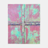 Alte grüne Wand mit Roststruktur. Grunge Fleecedecke (Vorderseite)