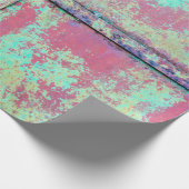 Alte grüne Wand mit Roststruktur. Grunge Geschenkpapier (Ecke)