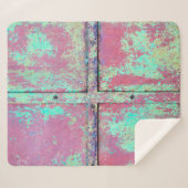 Alte grüne Wand mit Roststruktur. Grunge Sherpadecke (Vorderseite (Horizontal))