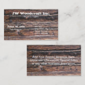 Alte Grunge Holz Textur Carpenter Holz Holzarbeite Visitenkarte (Vorne/Hinten)