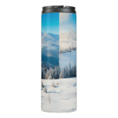 Alte grunge Holzstruktur oder Hintergrund mit Term Thermosbecher (Rückseite)