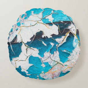 Alte Grunge Wand Texturen und Background-Suchbeben Rundes Kissen