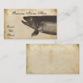 Alte grungy Paper Business Card Fischen Visitenkarte (Vorne/Hinten)