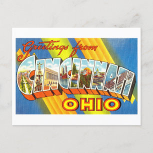 Alte Grüße aus Cincinnati, Ohio Postkarte