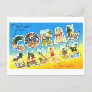 Alte Grüße aus Coral Gables, Florida Postkarte