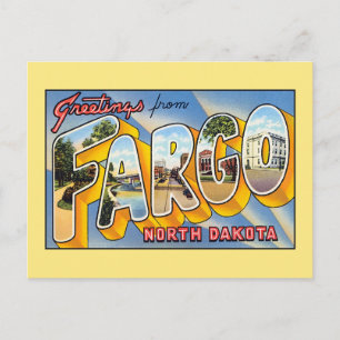Alte Grüße aus Fargo North Dakota Postkarte