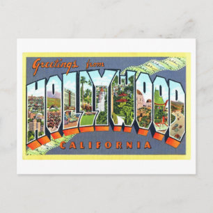 Alte Grüße aus Hollywood, Kalifornien Postkarte