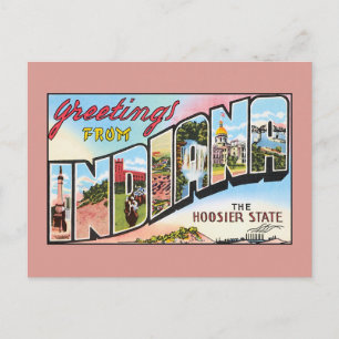 Alte Grüße aus Indiana Postkarte