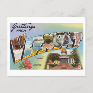 Alte Grüße aus Vermont Postkarte