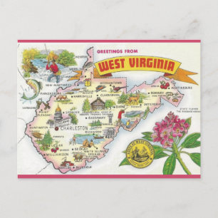 Alte Grüße aus West Virginia Postkarte