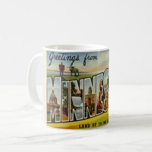 Alte Grußkarte für Minnesota Mug Kaffeetasse
