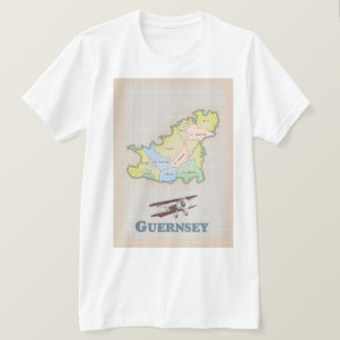 Alte Guernsey-Karte T-Shirt