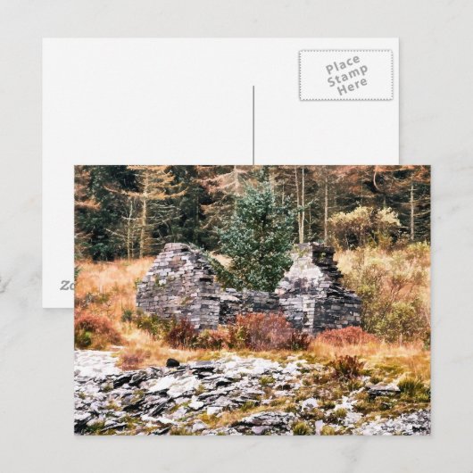 ALTE GUSH-HÜTTE POSTKARTE (Vorne/Hinten)