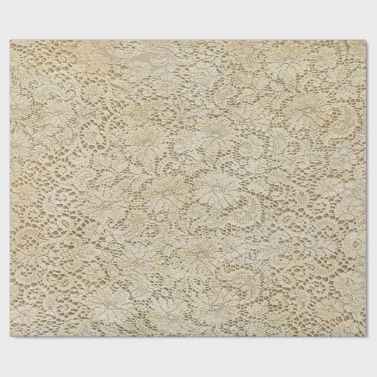 Alte Häkelarbeit-Spitze-Blumenmuster + Ihre Ideen Geschenkpapier (Flach)