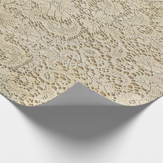 Alte Häkelarbeit-Spitze-Blumenmuster + Ihre Ideen Geschenkpapier (Ecke)