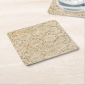 Alte Häkelarbeit-Spitze-Blumenmuster + Ihre Ideen Rechteckiger Pappuntersetzer (angewinkelt)