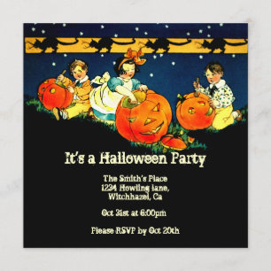 Alte Halloween-Einladung Einladung